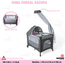 EBABY CUNA CORRAL DACORA FUNCION COLECHO+MOSQUITERO ALTO R.N-3 AÑOS - 750-1