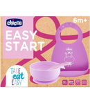 CHICCO PLATO SET DE COMIDA SILICONA 6M+ AZUL 10238-20 - ROSA 10238-10