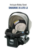 @GRACO CARRITO TRAVEL SYSTEM+BABY SEAT SNUGRIDE35 - 3EN1 - MODES ELEMENT - LYNWOOD 4 RUEDAS R.N-16/22KG GR2113923 - 172580