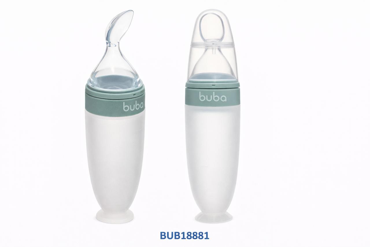 BUBA CUCHARA ALIMENTADORA DE SILICONA AZUL BUB18879 - ROSA BUB18880 - VERDE BUB18881 💛