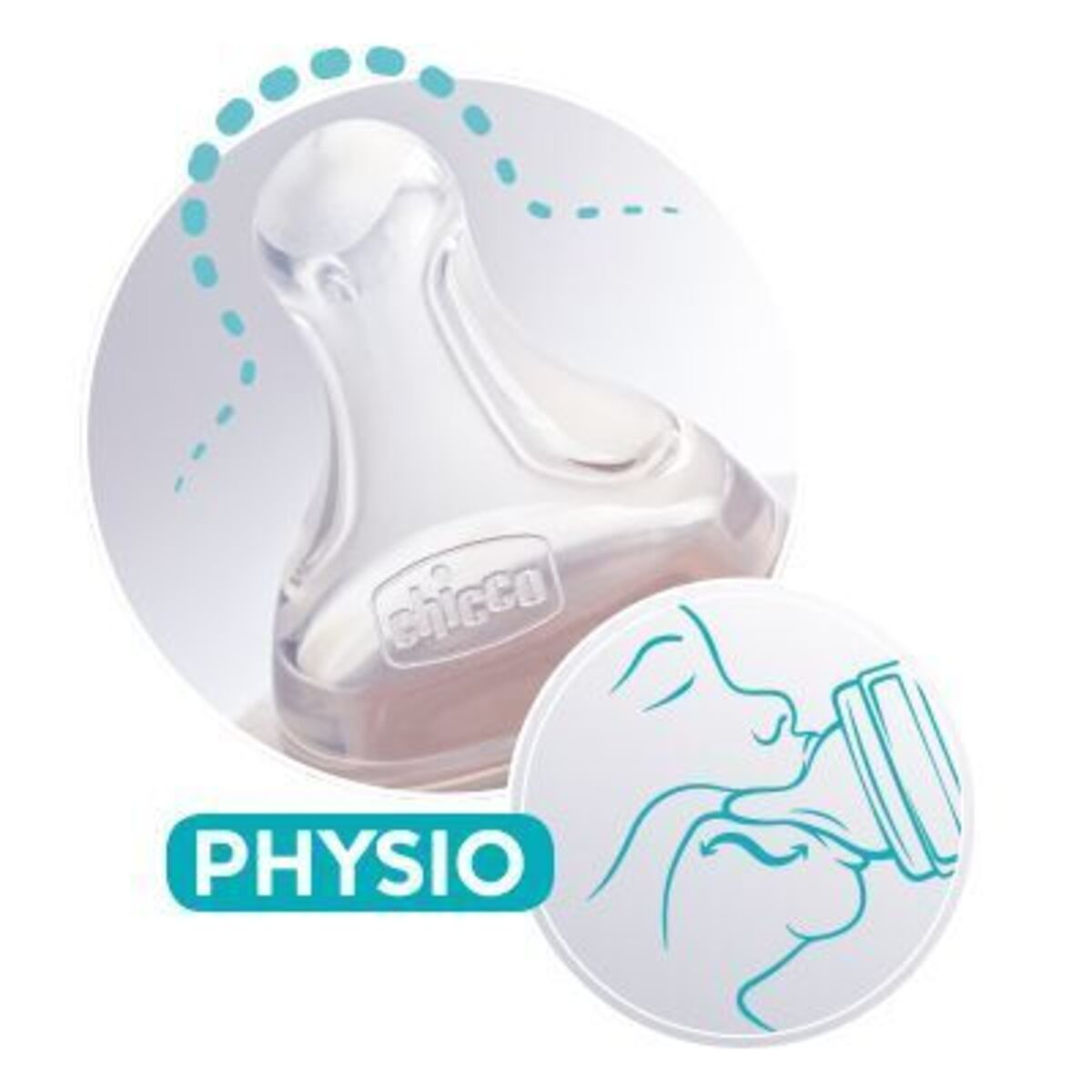 CHICCO TETINA PHYSIO PERFECT5 FLUJO NORMAL SILICONA X2 0M+ 20311-00 - 122196
