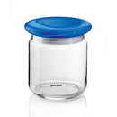 GUZZINI TARRO DE CRISTAL C/TAPA AZUL-ROJO 1000ML 23691 -23694