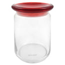 GUZZINI TARRO DE CRISTAL C/TAPA AZUL-ROJO 1000ML 23691 -23694
