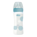 CHICCO BIBERON DE VIDRIO WELL-BEING 240ML 2M+ ROSA 28721-10 - AZUL 28721-20