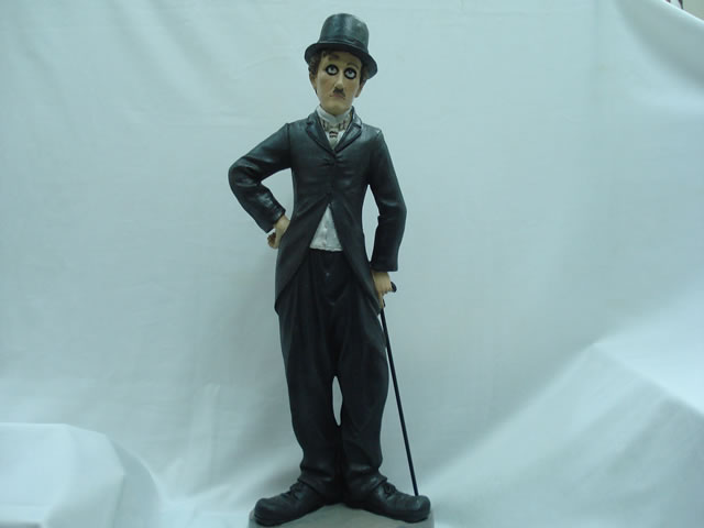 RESINA DECORACION ESTATÚA CHARLIE CHAPLIN PARA SALA Y AMBIENTES 35653 - FAY38102306