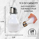 ACRILICO AZUCARERO/SALERO TRANSPARENTE C/TAPA ACERO INOXIDABLE - RN13004 - RN13006