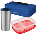 @ RUBBERMAID SET DE BOLSO TERMICO +TAPPER C/DIVISORIA 946ML + VASO TERMICO CVACRU AZUL - ROJO