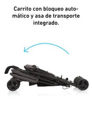 @GRACO CARRITO PARAGUITA TEAVELITE - BLACK / GREY - PLEGADO RÁPIDO Y COMPACTO C/ASA R.N-22KG GR6BF999BGREU - 771682