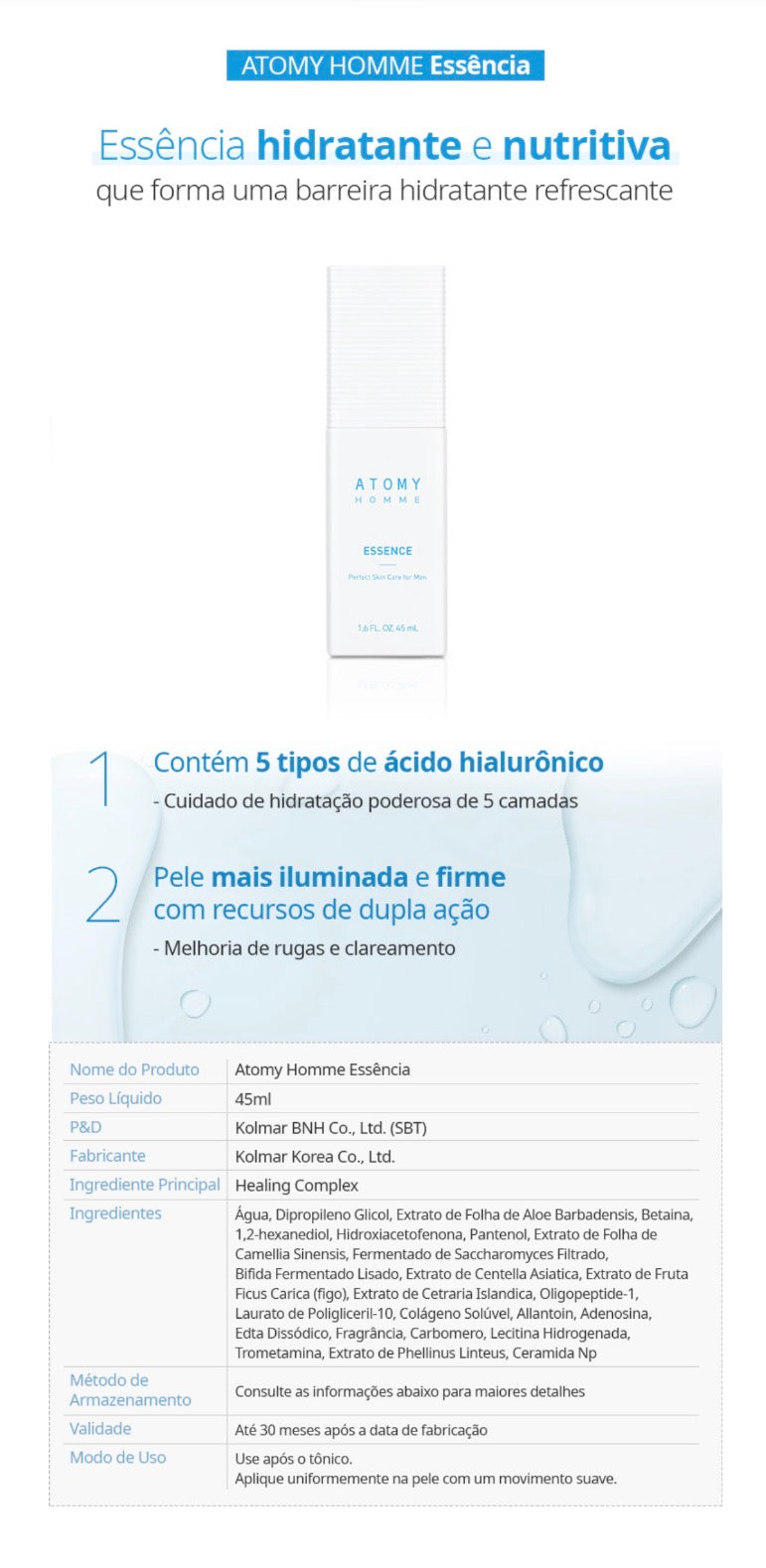 Atomy Homme Skin Care (Tónico + Esencia + Loción) 1. Atomy Homme Toner (140 ml) 2. Atomy Homme Essence (45 ml) 3. Atomy Homme Lotion (140 ml) ✨🩵💙