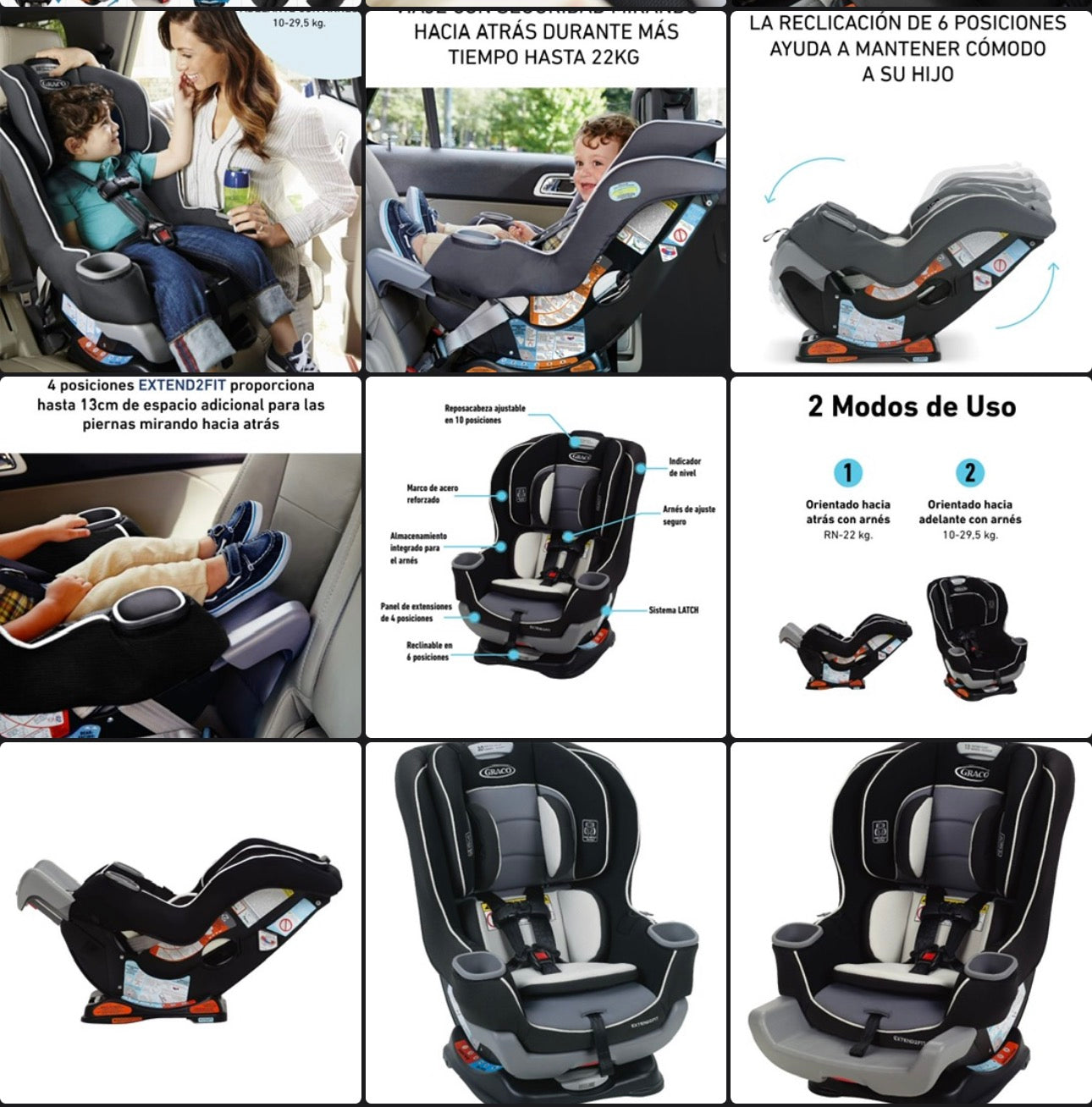 GRACO CAR SEAT EXTEND2FIT GOTHAM R.N.-30KG
Modelo: GR2216092 Código: 191277