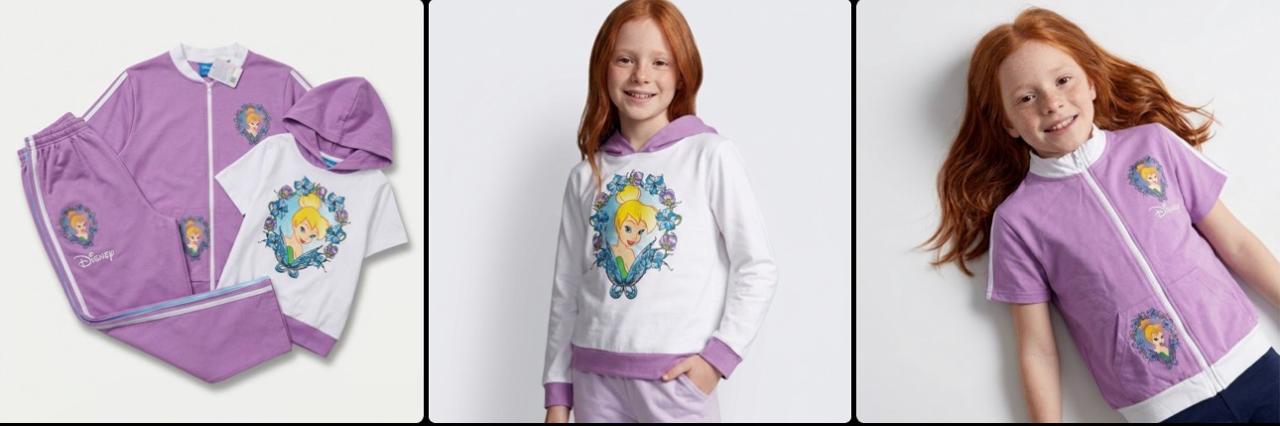 Ropa Infantil ✨ Conjunto Infantil Disney De 3 Piezas – Campanita 💜🧚