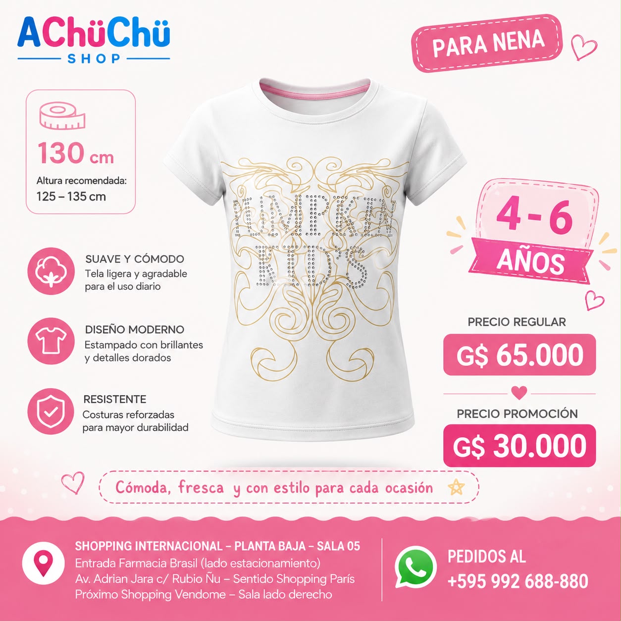 Ropa Infantil ✨ Camiseta Para Niña Premium