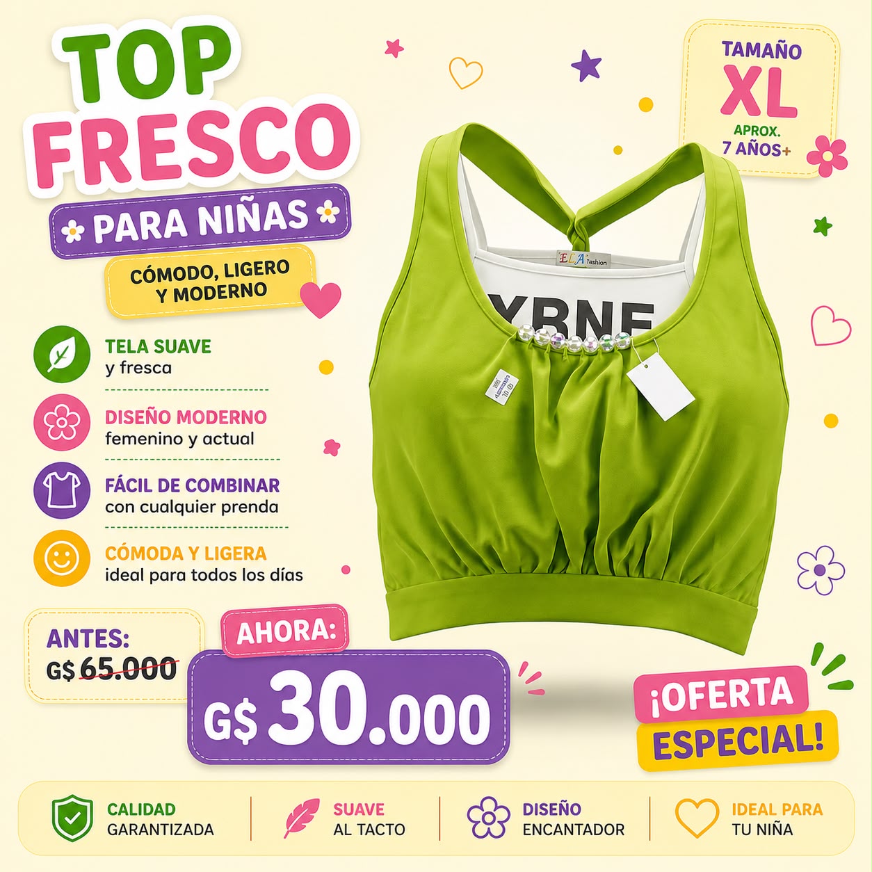 Ropa Infantil ✨ Top Fresco Para Niñas – Cómodo, Ligero & Moderno