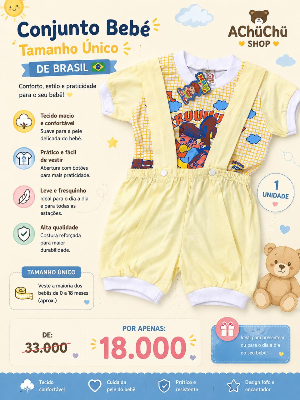 Ropa Infantil ✨ Conjunto Bebé Tamaño Único