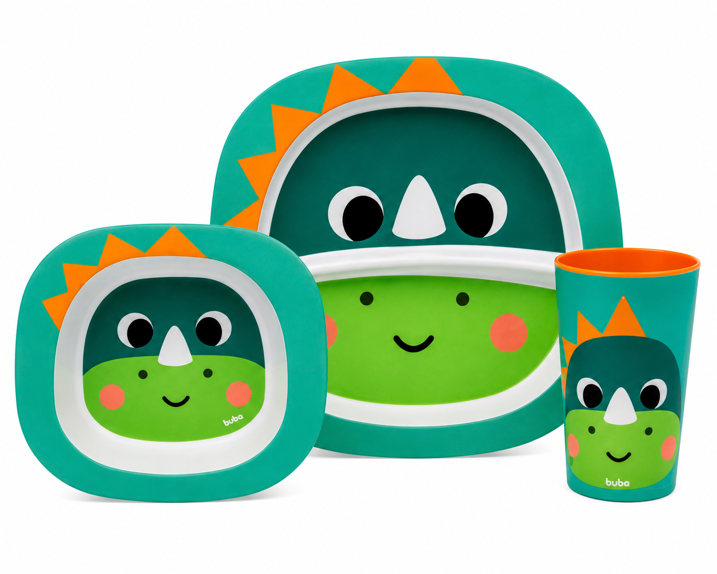 Buba Kit de Alimentación Zoo 3 Piezas 🦖Dino - BUB16306 💚