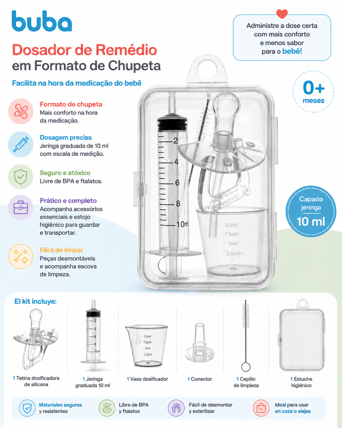 Buba Dosificador de Medicamentos con Forma de Chupete – BUB15654