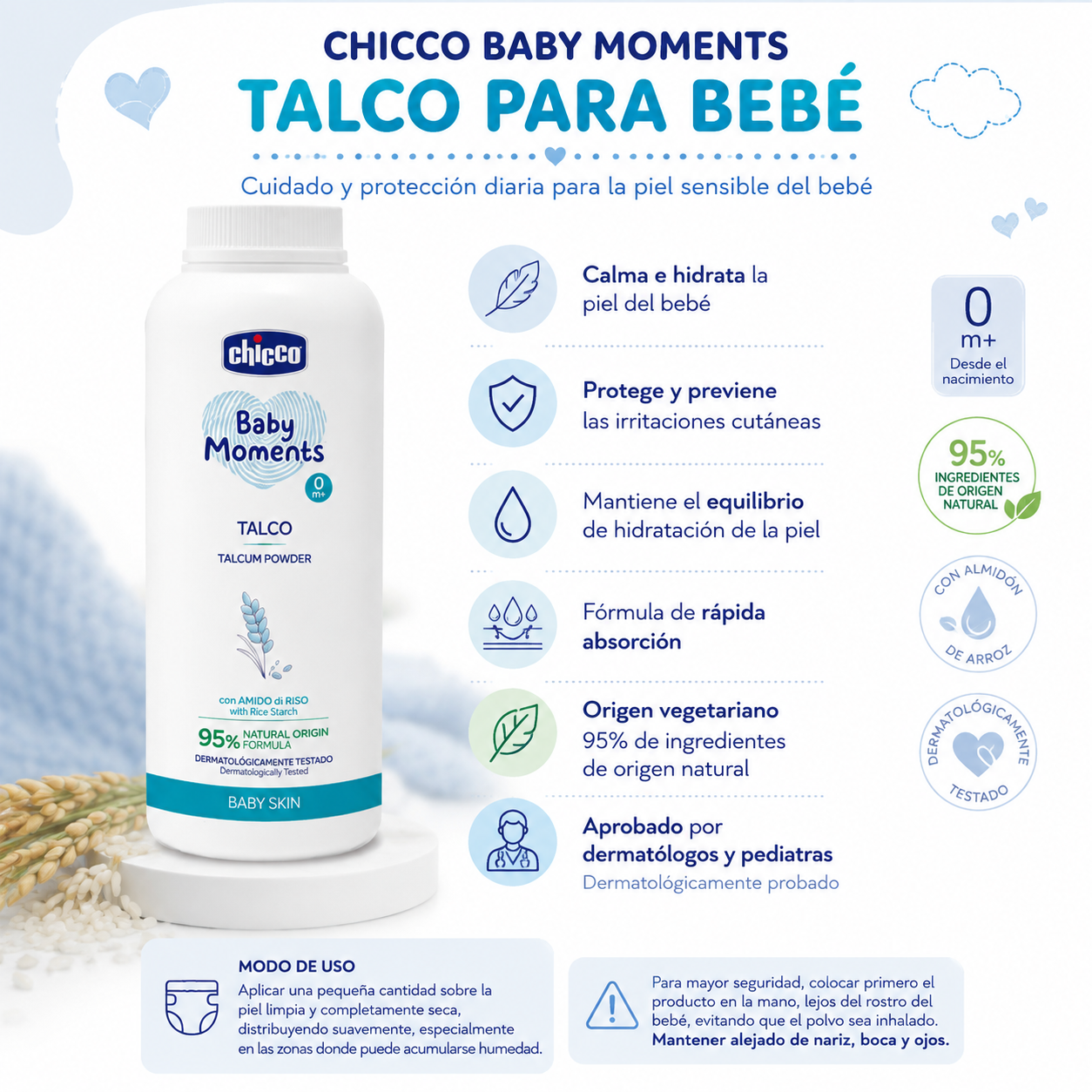 CHICCO BABY MOMENTS – TALCO PARA BEBÉ
12258-00 | 178391