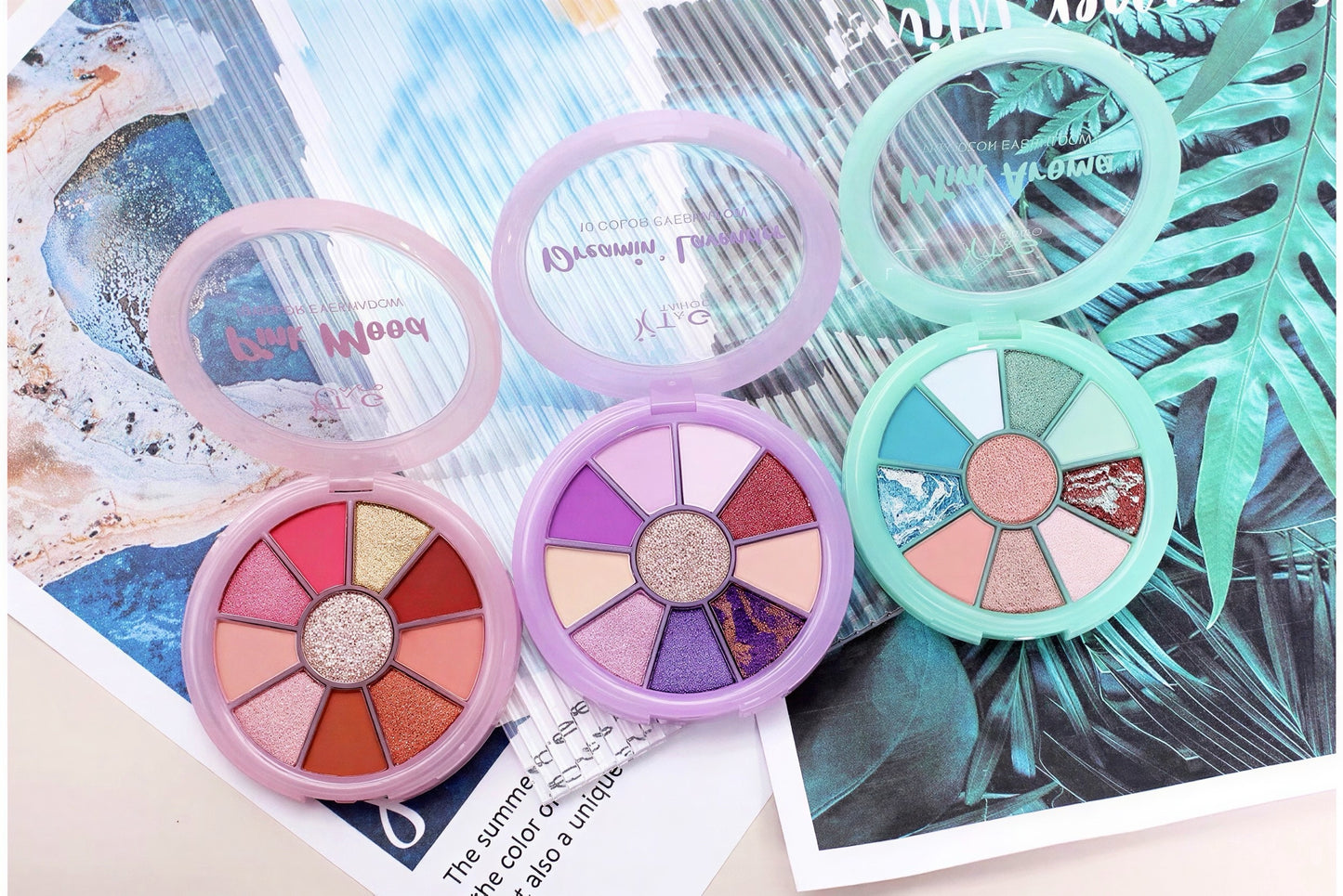 🌸 T&G SOMBRA 10 COLORES CON ILUMINADOR - PE-8054 x24 Box 💛
