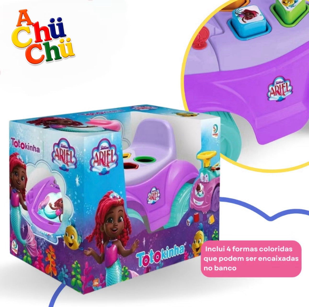 Totokinha Disney Ariel – Andador Correpasillos Infantil 18m+ hasta 40kg - 09584