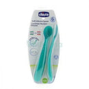CHICCO SET CUCHARA SUAVE SILICONA 6M+ ROSA / VERDE 6828-11 - 6828-21