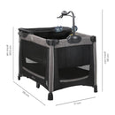 PREMIUM BABY CUNA CORRALITO TORONTO CON CAMBIADOR NEGRO R.N-9/15KG PB2233 - 159046