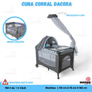 EBABY CUNA CORRAL DACORA FUNCION COLECHO+MOSQUITERO ALTO R.N-3 AÑOS - 750-1
