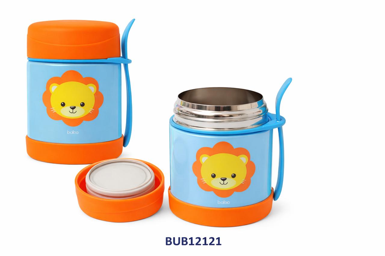 BUBA POTE TÉRMICO ANTI-DERRAME C/DISEÑO 320ML GATITO CORAL - LEON - OSITO AZUL - OSITO ROSA - OSITO VERDE - PANDA - UNICORNIO