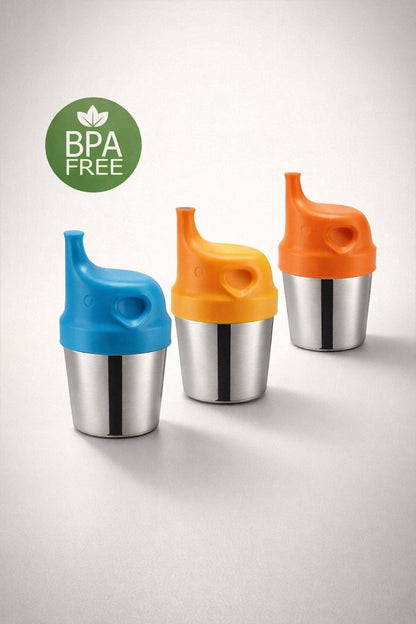 BOQUILLA DE SILICONA ANTIDERRAME BPA FREE 9M+ AZUL - ROJO 12300