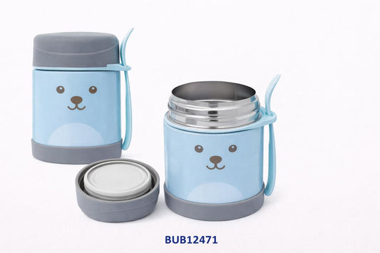 BUBA POTE TÉRMICO ANTI-DERRAME C/DISEÑO 320ML GATITO CORAL - LEON - OSITO AZUL - OSITO ROSA - OSITO VERDE - PANDA - UNICORNIO