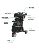 # GRACO CARRITO TRAVEL SYSTEM+BABY SEAT SNUGRIDE35 FAST ACTION SPORT (3RUEDAS) - GOTHAM - R.N-16/22KG - GR1934806 - 132539