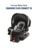 # GRACO CARRITO TRAVEL SYSTEM+BABY SEAT SNUGRIDE35 FAST ACTION SPORT (3RUEDAS) - GOTHAM - R.N-16/22KG - GR1934806 - 132539
