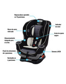 GRACO SILLA DE AUTO CAR SEAT EXTEND2FIT GOTHAM R.N-30KG GR1963212 - 136551