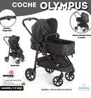 GALZERANO CARRITO MOISES 2EN1 REVERSIBLE EXTREME R.N-15KILOS - NEGRO 1442
