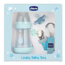 CHICCO SET REGALO BIBERON PERFECT5 BIBERON+CHUPETE+PORTA CHUPETE ROSA 20211-61 AZUL 20211-62