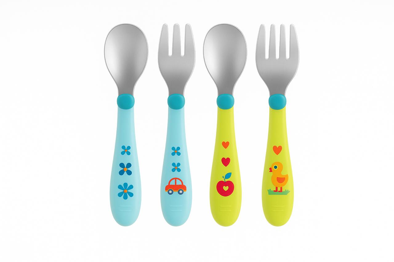 CHICCO SET CUBIERTO ACERO INOXIDABLE 18M+ 16102-20