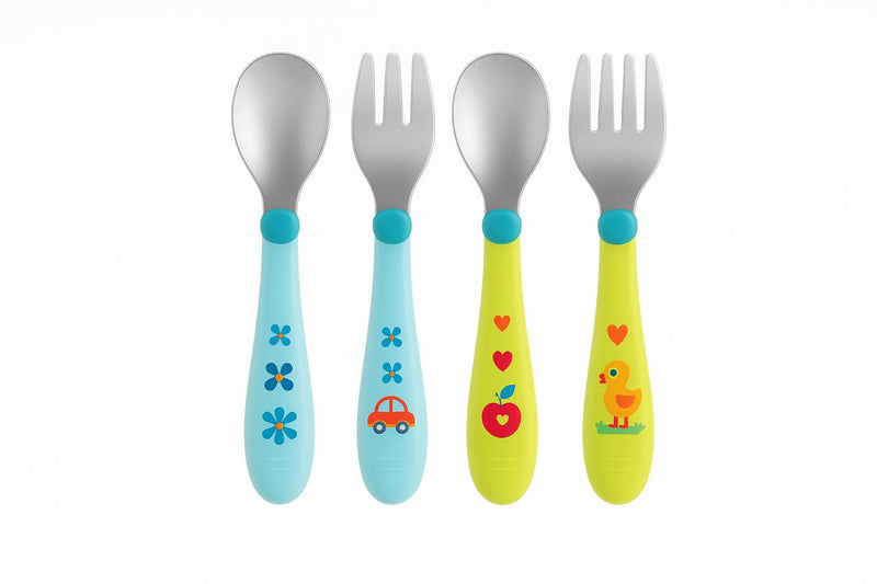 @ CHICCO SET CUBIERTO ACERO INOXIDABLE 18M+ 16102-20