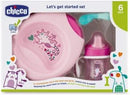 CHICCO SET DE COMIDA ROSA C/ CUCHARA AZUL 6M+ 16200-20 - 4086672