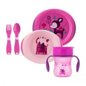 CHICCO PLATO SET DE COMIDA COLOR 12M+ 16201-20 - 4086702