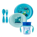 CHICCO PLATO SET DE COMIDA COLOR 12M+ AZUL 16201-20 - 4086702