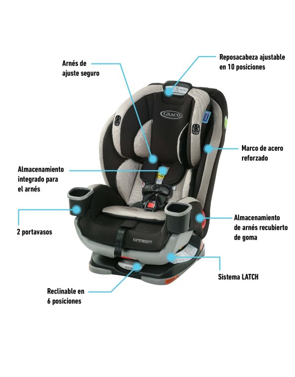 @ GRACO CAR SEAT EXTEND2FIT 3EN1 - RN-45KG STOCKLYN GR2111210 - 171675