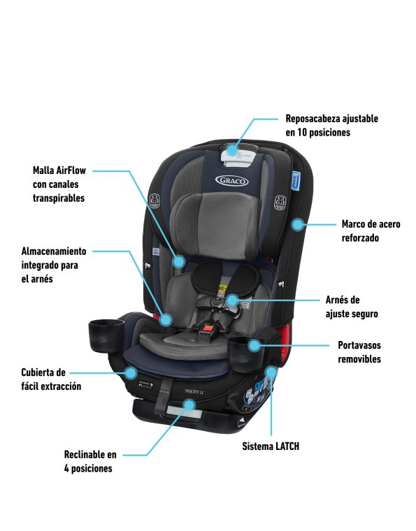 @ GRACO CAR SEAT TRUEFIT LX 3EN1 - BATES R.N-45KG - GR2139291 - 175444