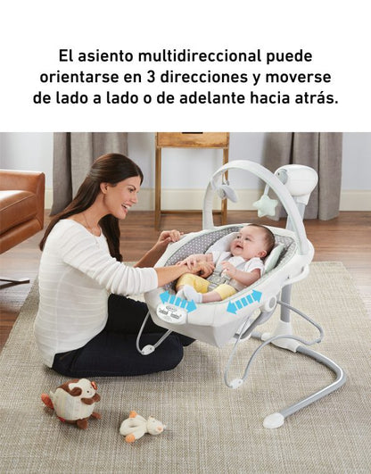 GRACO HAMAQUITA 2EN1 SOOTHE N' SWAY - DERBY BOUCER BALANCEO+RECLINACION+VIBRACION+CANCIONES+C.ELÉCTRICA - GR2140066 - 177189