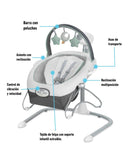 # GRACO HAMAQUITA 2EN1 SOOTHE N' SWAY - DERBY BOUCER BALANCEO+RECLINACION+VIBRACION+CANCIONES+C.ELÉCTRICA - GR2140066 - 177189