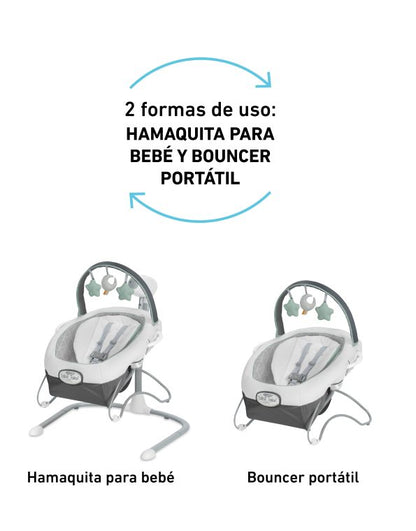GRACO HAMAQUITA 2EN1 SOOTHE N' SWAY - DERBY BOUCER BALANCEO+RECLINACION+VIBRACION+CANCIONES+C.ELÉCTRICA - GR2140066 - 177189