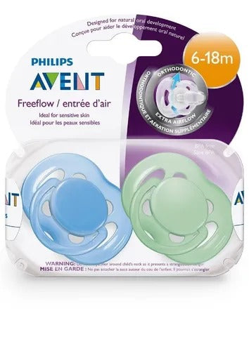AVENT CHUPETES FREE-FLOW BPA FREE X2 6-18M SCF178/24