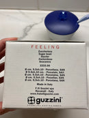 GUZZINI AZUCARERO DE PORCELANA BRANCO Y AZUL C/CUCHARA 17880