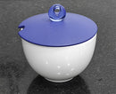 GUZZINI AZUCARERO DE PORCELANA BRANCO Y AZUL C/CUCHARA 17880