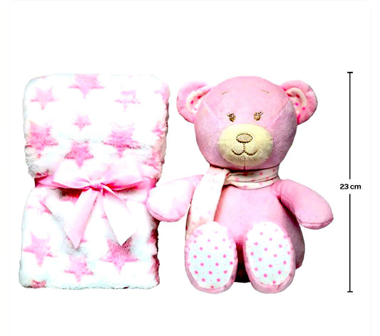 # BUBA MANTITA SET REGALO + OSITO AZUL - OSITO ROSA - OSITO BEIGE 3M+