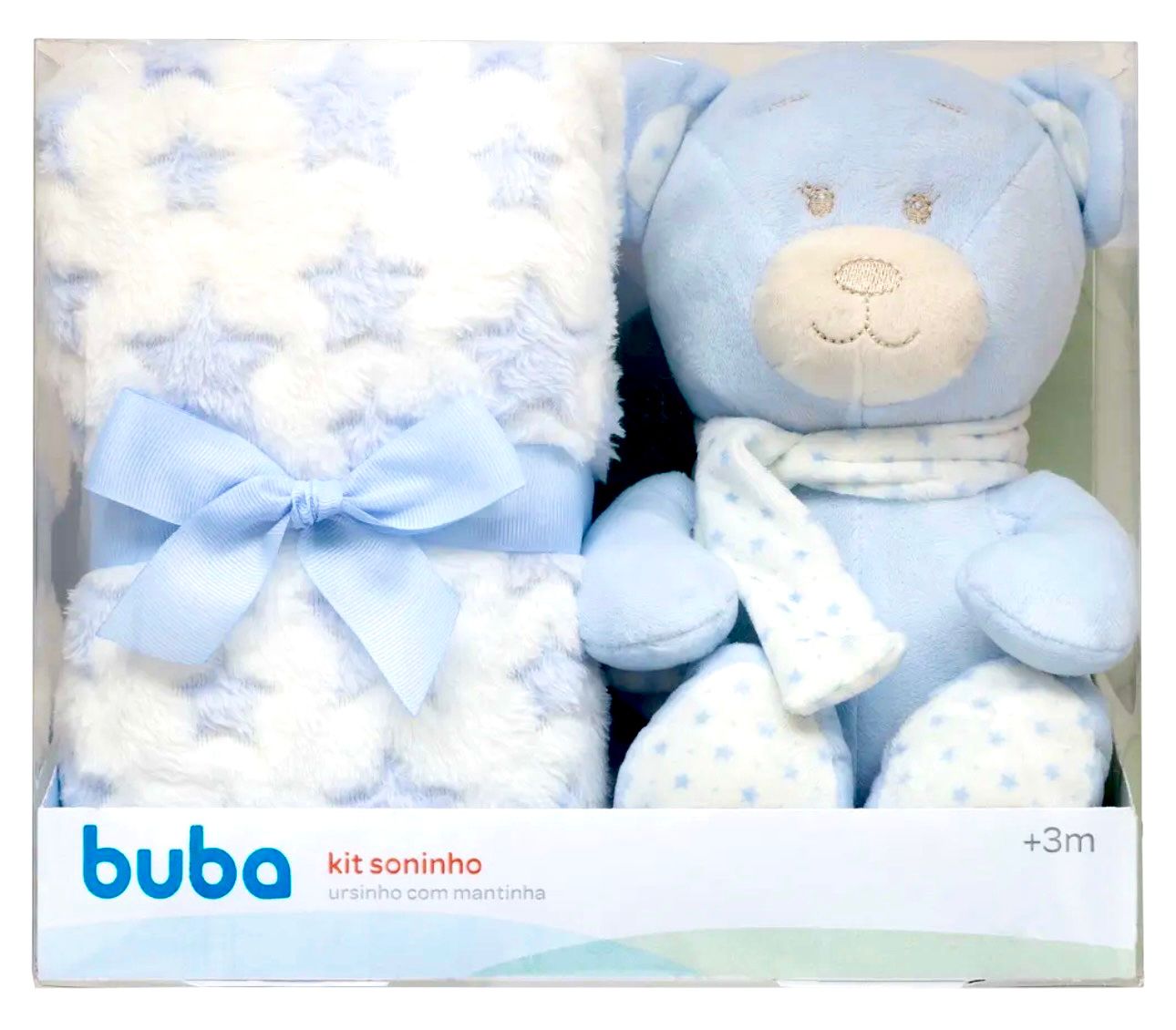 # BUBA MANTITA SET REGALO + OSITO AZUL - OSITO ROSA - OSITO BEIGE 3M+