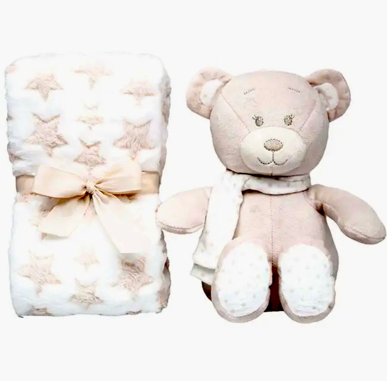 # BUBA MANTITA SET REGALO + OSITO AZUL - OSITO ROSA - OSITO BEIGE 3M+